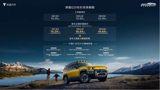 户外三连击，深蓝G318无忧穿越版三版本15.29万起售震撼登场，哪款是你的菜？